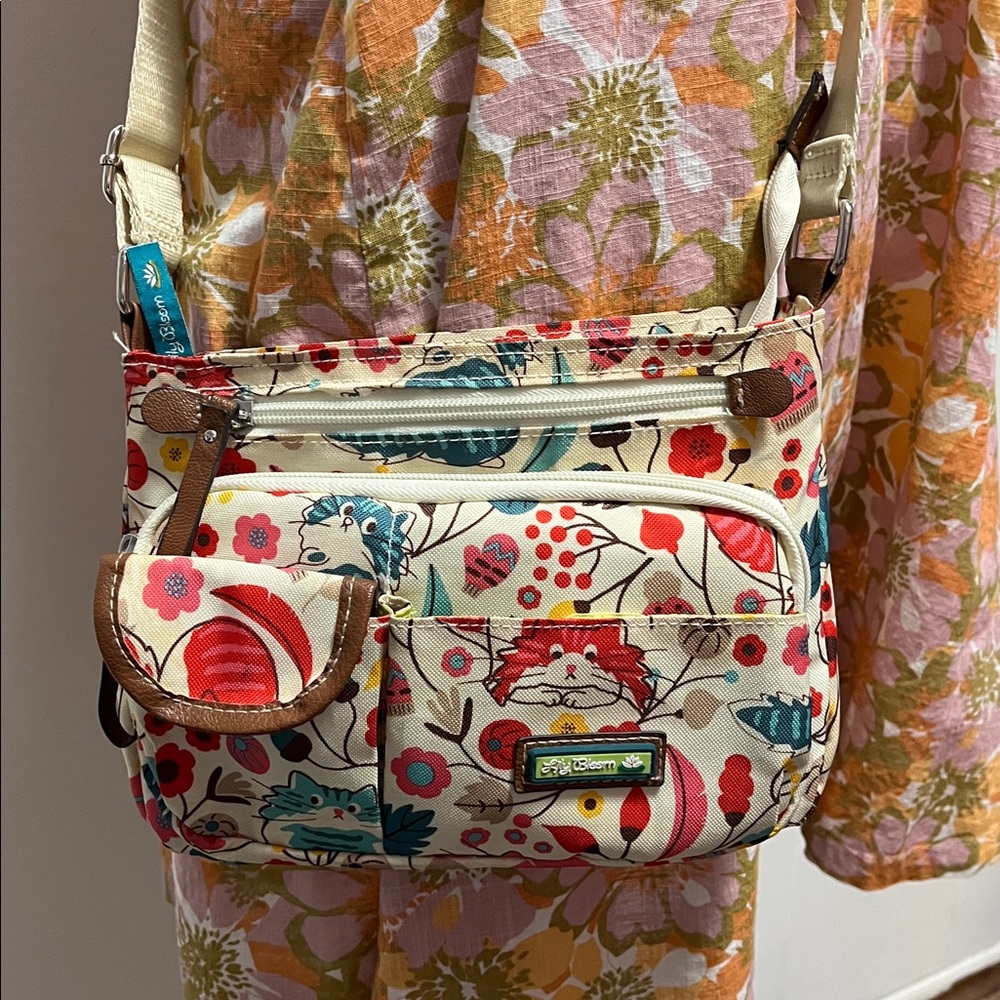 Lily Bloom Cats Floral Crossbody Bag - Picture 2 of 12
